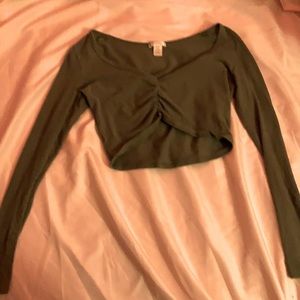 long sleeve crop shirt
